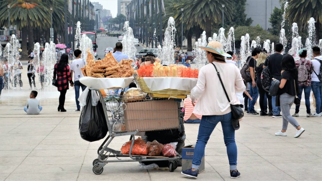 street cart vendor in mexico city