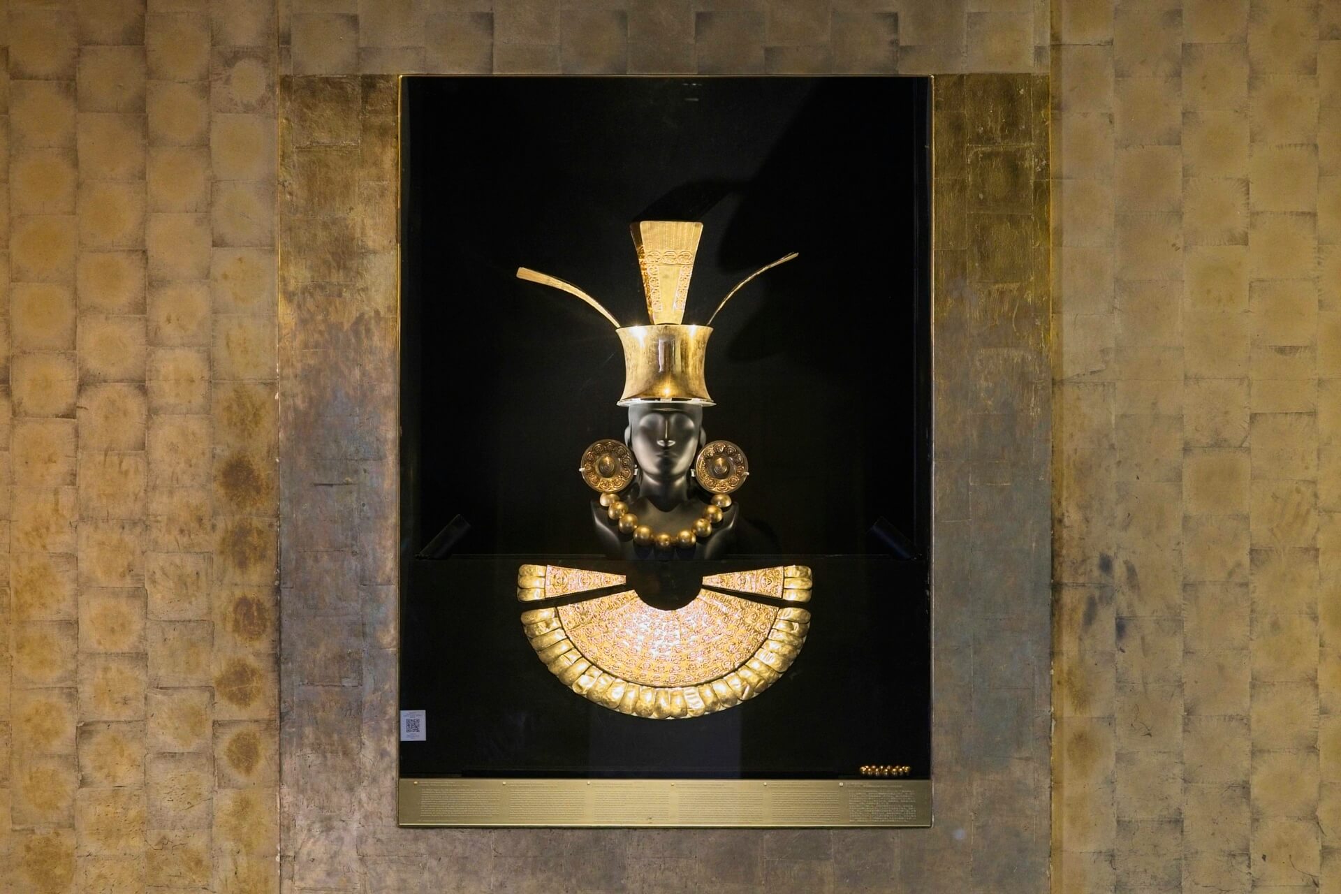 Golden Head Dress At Museo Larco Lima Peru
