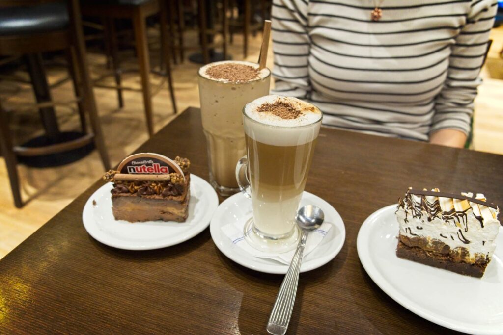 Coffee and Cake from the Cafe At El Ateneo Grand Splendid 