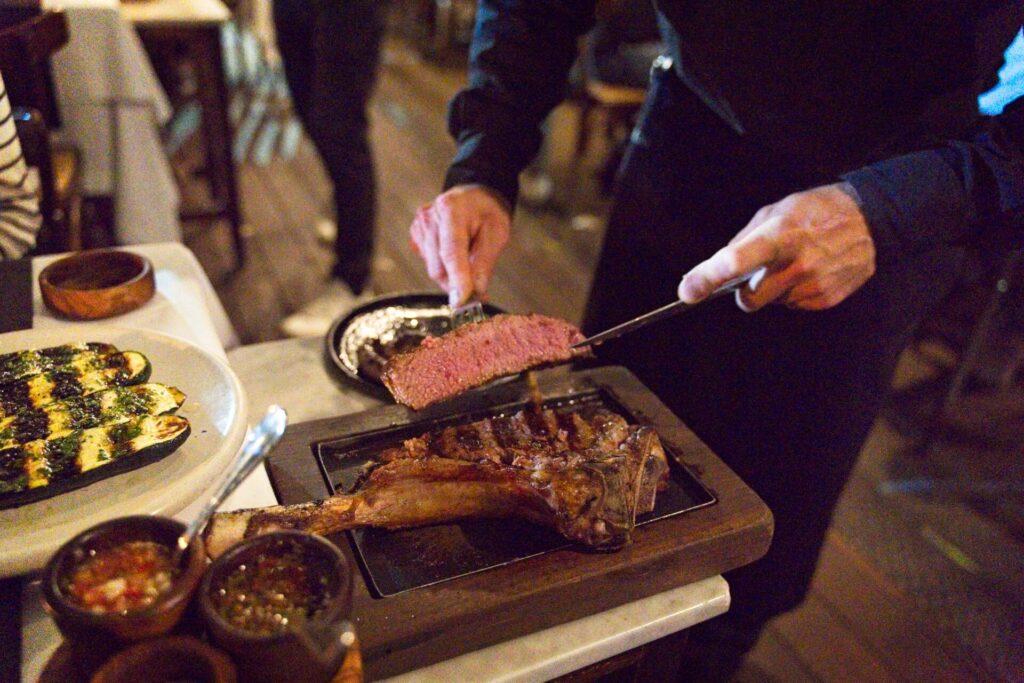 Perfect Medium Rare Steak Sliced At Don Julio In Buenos Aires