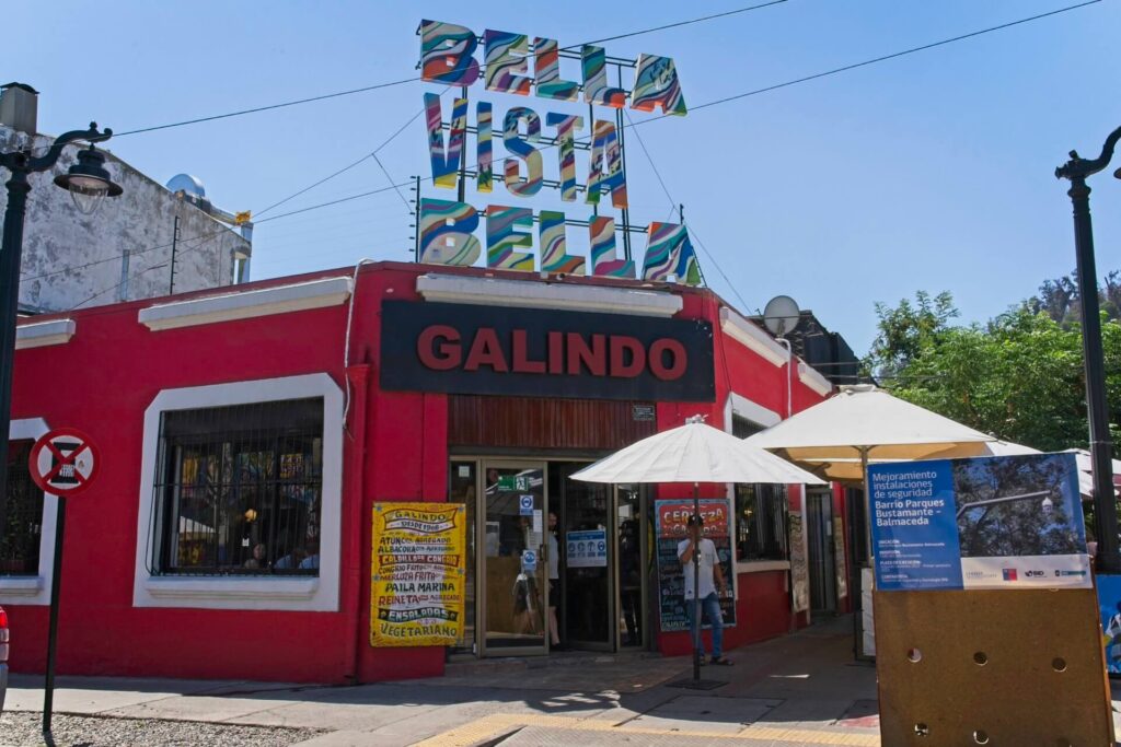 Entrance to Galindo, one of the best restaurants in Bellavista, santiago