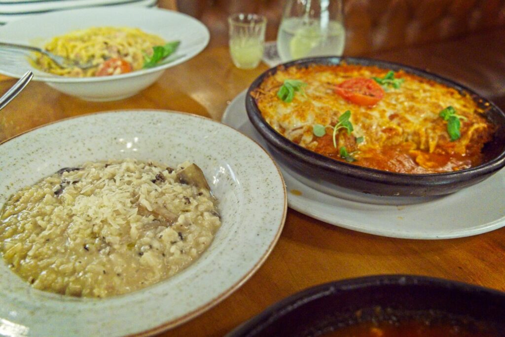 Mushroom Risotto At Trattoria de la Plaza