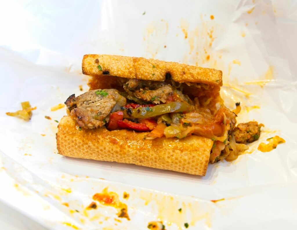 Sausage And Pepper Sandwich At Lou's Italian Specialties