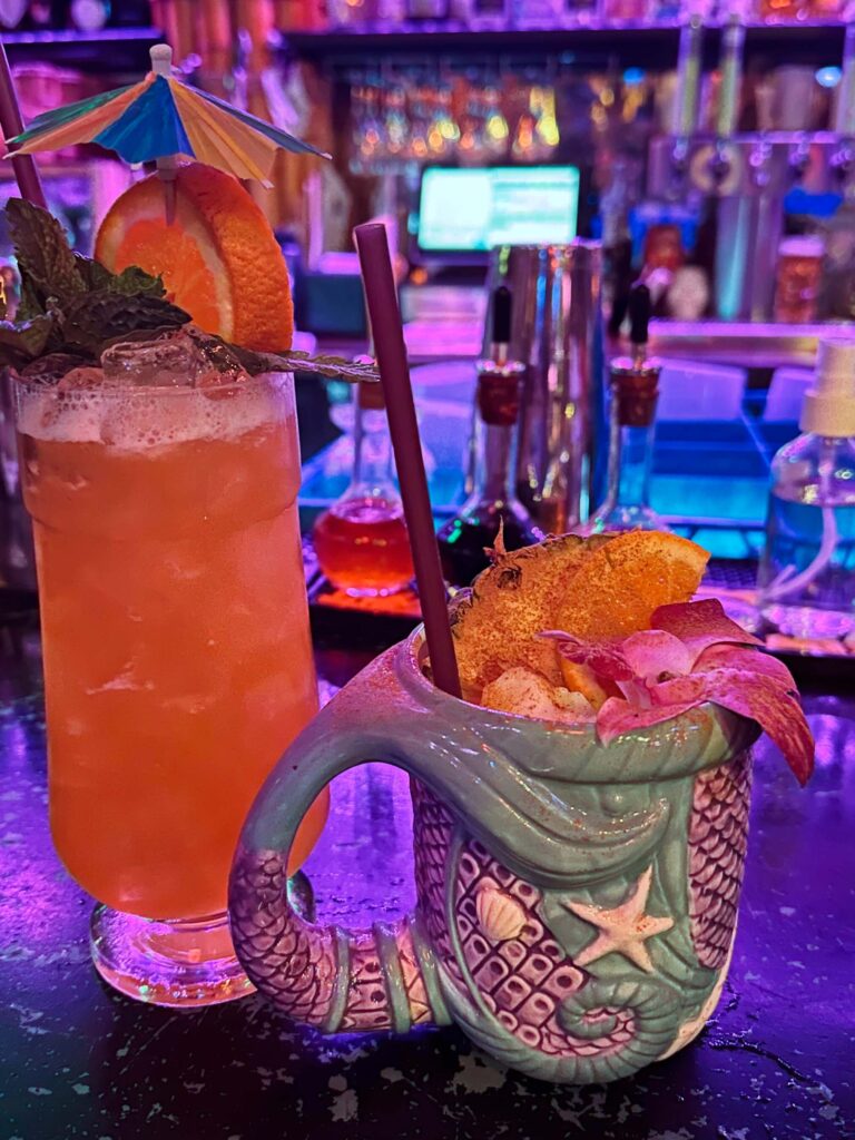 Hurricane and Frozen Virgin Colada At Adrift