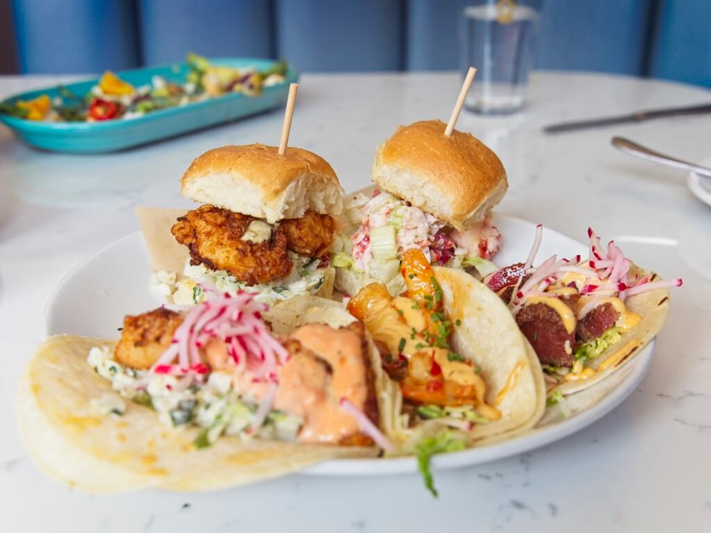 Tacos and Sliders At Blue Island Oyster Bar