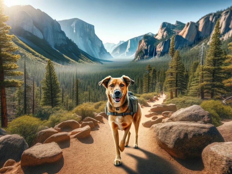 Drawn picture of Dog Going On A Hike In Estes Park